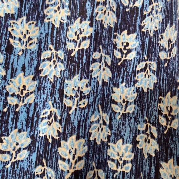 MICHAEL Michael Kors | Floral Maxi Skirt with Slit in Heritage Blue M - Picture 8 of 11